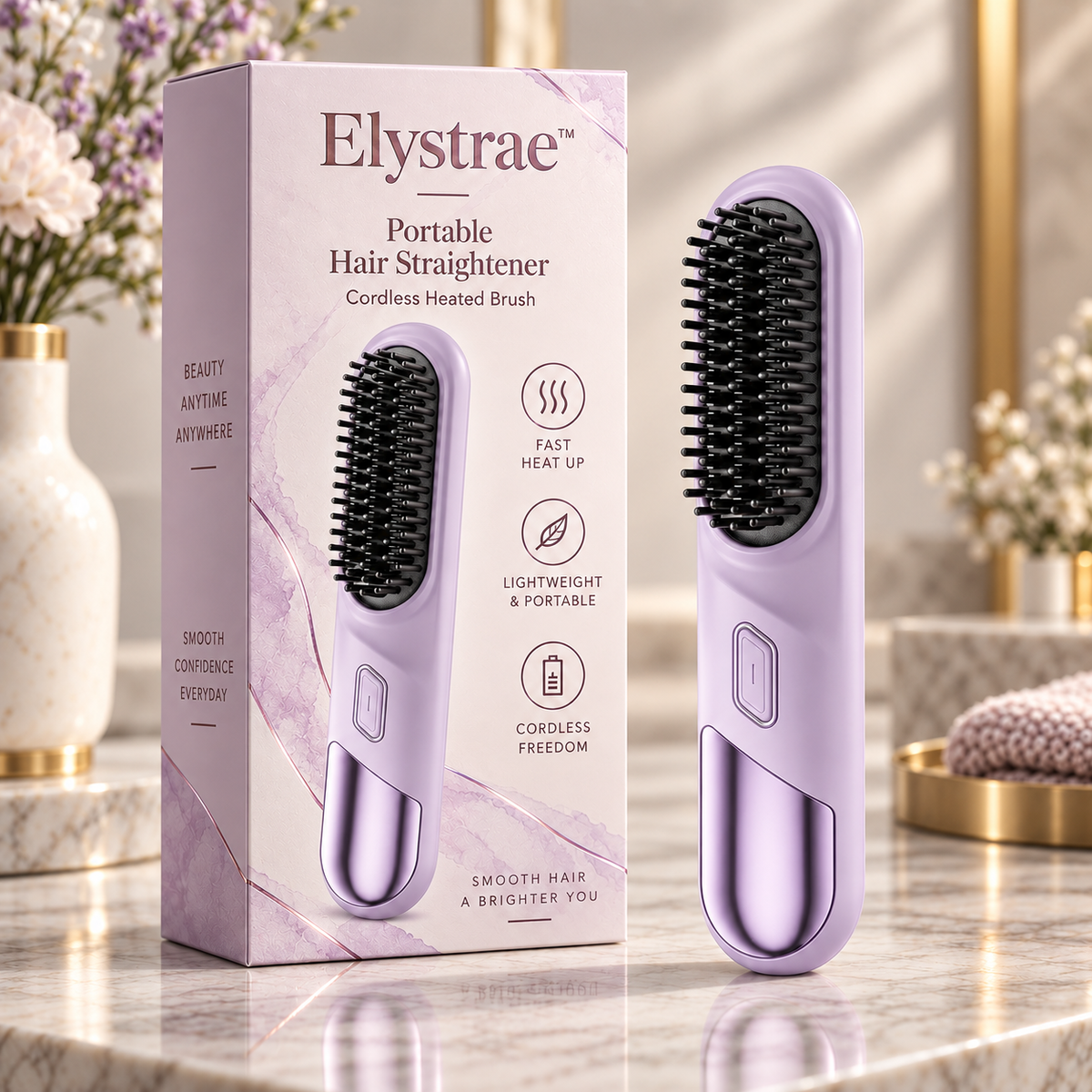 Elystrae™ – Cordless Portable Hair Straightener